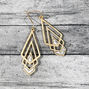 Mixed Metal Geometric Earrings | Geometric Jewelry | Mixed Metal Earrings | FENNO FASHION