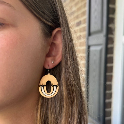 Mixed Metal Geometric Earrings | Mixed Metal Jewelry | Gold & Silver Earrings | Geometric Jewelry | FENNO FASHION
