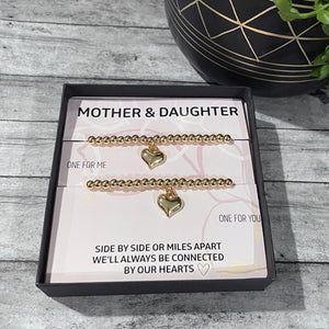 Mother & Daughters Bracelet Set | Mom and Me Jewelry | Heart Bracelets | FENNO FASHION