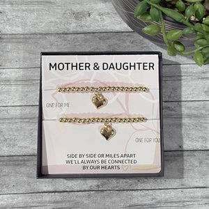 Mother & Daughters Bracelet Set | Mom and Me Jewelry | Heart Bracelets | FENNO FASHION