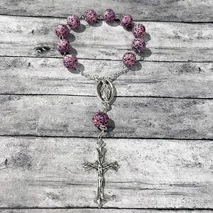 Memorial Jewelry | Flower Petal Rosary | Remembrance Rosary | Handmade Decade Rosary | FENNO FASHION | Megan Fenno