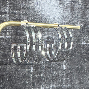 Linear Layered Hoop Earrings (GOLD OR SILVER)