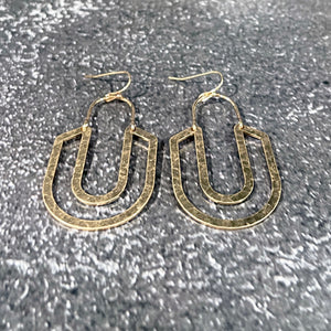 Gold Geometric Oval Earrings | Geometric Jewelry | FENNO FASHION | Megan Fenno 