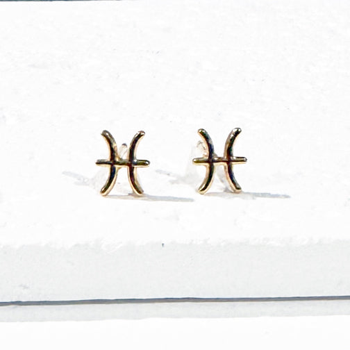 Pisces Stud Earrings | Zodiac Studs | Zodiac Jewelry | Constellation Jewelry | FENNO FASHION
