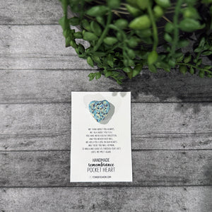 Pocket Heart | Remembrance Accessories | Memorial Accessories | Funeral Flower Mementos | FENNO FASHION | Megan Fenno
