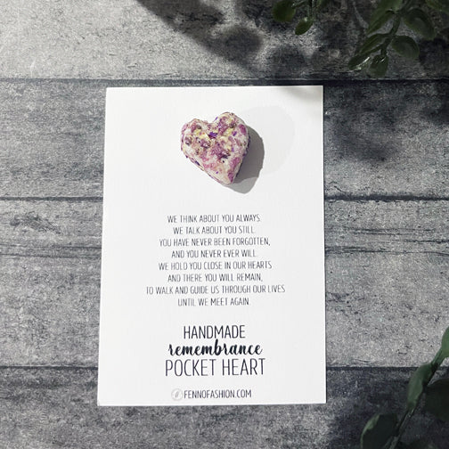 Pocket Heart | Remembrance Accessories | Memorial Accessories | Funeral Flower Mementos | FENNO FASHION | Megan Fenno