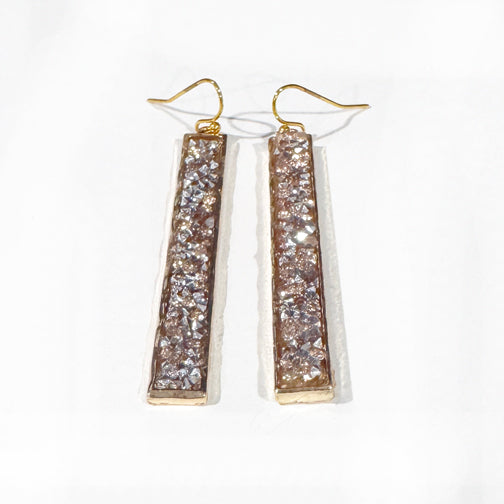 Rectangle Earrings | Mixed Metal Crystal Earrings | Date Night Earrings | Jewelry Trends 2025 | FENNO FASHION