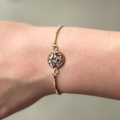 Remembrance Bracelet | Memorial Bracelet | Flower Petal Jewelry | Memorial Jewelry | Memorial Jewelry with Funeral Flowers | Funeral Flowers Jewelry | Funeral Flowers Keepsakes | Memorial Jewelry Cincinnati | FENNO FASHION | Megan Fenno
