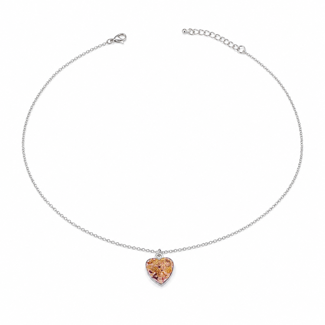 Remembrance Heart Necklace | Flower Petal Jewelry | Memorial Jewelry Cincinnati | Funeral Flower Jewelry | FENNO FASHION | Remembrance Accessories 