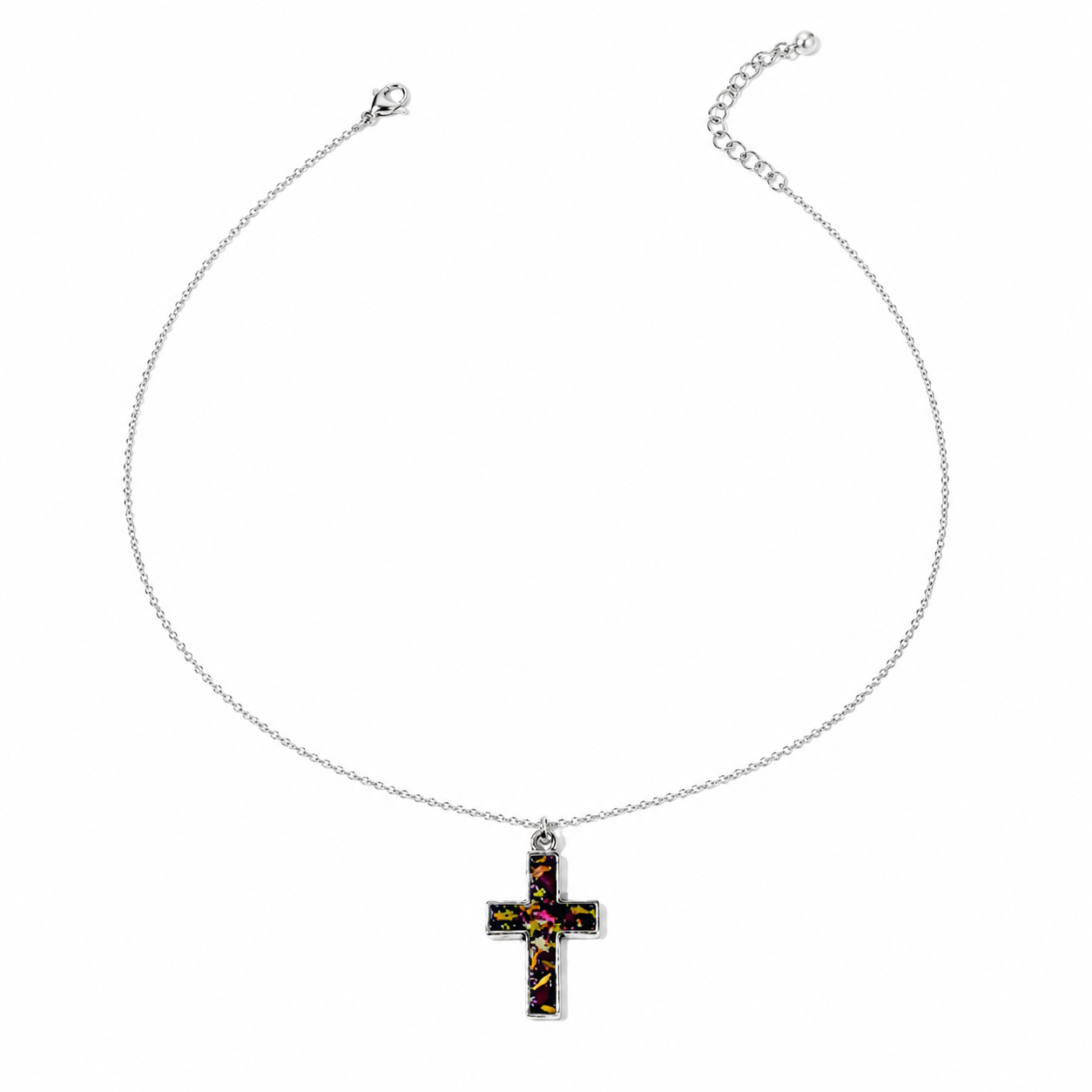 Remembrance Necklace | Memorial Cross Necklace  | Funeral Flower Jewelry | Religious Memorial Jewelry | Remembrance Accessories Cincinnati | Memorial Jewelry Cincinnati | FENNO FASHION