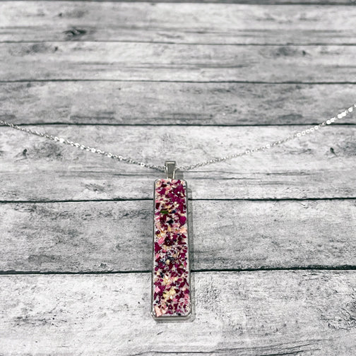 Remembrance Necklace | Memorial Jewelry | FENNO FASHION | Memorial Necklace with Funeral Flowers | Funeral Flower Jewelry | Megan Fenno | Cincinnati