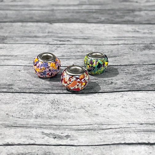 Remembrance Single Bead | Memorial Pandora Bead | Remembrance Pandora Bead | Funeral Flowers Bead | FENNO FASHION