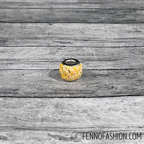 Remembrance Single Bead | Memorial Pandora Bead | Remembrance Pandora Bead | Funeral Flowers Bead | FENNO FASHION