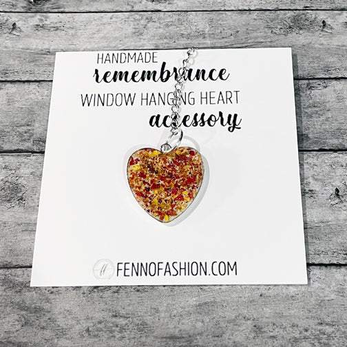 Remembrance Window Hanging Ornament using Flower Petals | Memorial Accessories | Remembrance Ornament | FENNO FASHION | Megan Fenno  | Memorial Jewelry Cincinnati 