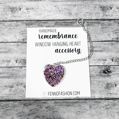 Remembrance Window Hanging Ornament using Flower Petals | Memorial Accessories | Remembrance Ornament | FENNO FASHION | Megan Fenno
