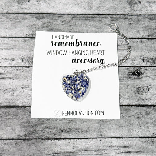 Remembrance Window Hanging Ornament using Flower Petals | Memorial Accessories | Remembrance Ornament | FENNO FASHION | Megan Fenno