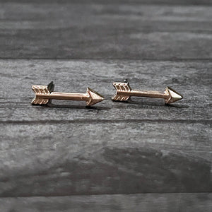 Tiny Arrow Stud Earrings (ROSE GOLD, GOLD OR SILVER)