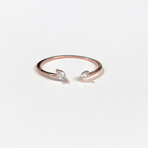 Dainty Rose Gold Adjustable Ring | Stackable Dainty Rings | FENNO FASHION