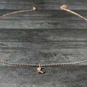 Rose Gold Dainty Moon Necklace | Crescent Moon Necklace | FENNO FASHION