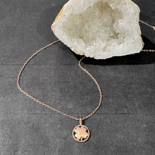 Rose Gold 4-leaf Clover Necklace | Dainty Shamrock Necklace | St. Patricks Day Jewelry | FENNO FASHION | Cincinnati Jewelry Designer