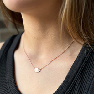 Rose Gold Dainty Football Necklace | Football Jewelry | FENNO FASHION | Megan Fenno
