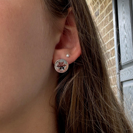 Rose Gold Snowflake Stud Earrings | Christmas Earrings | Megan Fenno | FENNO FASHION