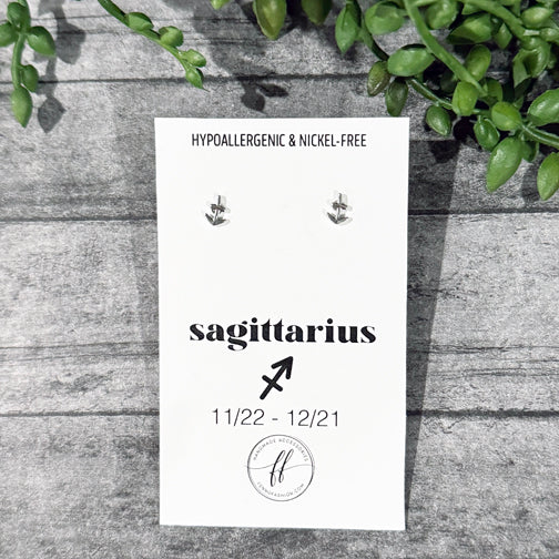 Sagittarius Stud Earrings | Zodiac Studs | Zodiac Jewelry | Constellation Jewelry | FENNO FASHION