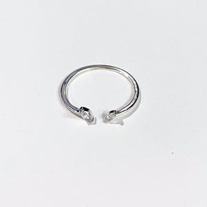 Dainty Silver Adjustable Ring | Stackable Dainty Rings | FENNO FASHION