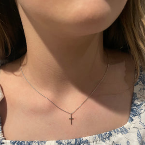 Dainty Silver Cross Necklace | FENNO FASHION