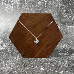 Crystal North Star Dainty Circle Pendant Necklace (GOLD, SILVER OR ROSE GOLD)