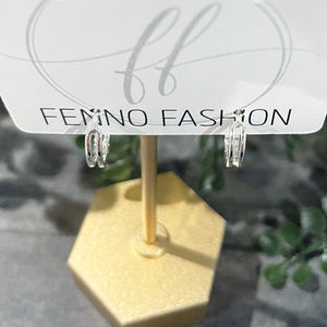 Small Silver Huggie Hoops | FENNO FASHION