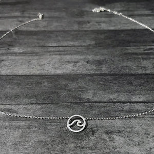 Silver Wave Necklace | Wave Dainty Necklace | FENNO FASHION