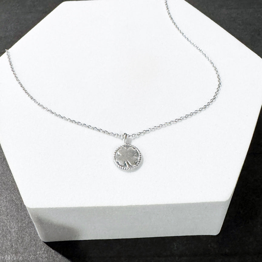 Silver 4-leaf Clover Necklace | Dainty Shamrock Necklace | St. Patricks Day Jewelry | FENNO FASHION | Cincinnati Jewelry Designer