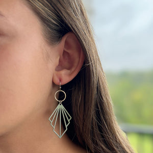 Silver Art Deco Earrings | Silver Geometric Earrings | Geometric Silver Jewelry | FENNO FASHION
