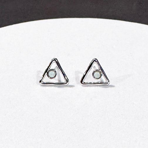 Dainty Geometric Earrings | Triangle Stud Earrings | Cincinnati Jewelry Designer | FENNO FASHION