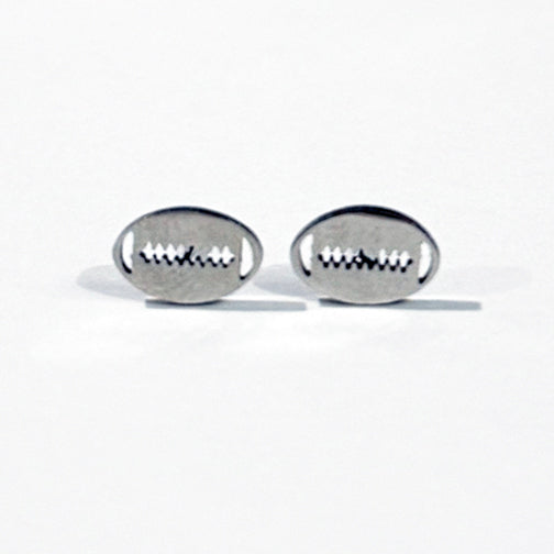 Silver Football Earrings | Football Studs | Sports Earrings | FENNO FASHION