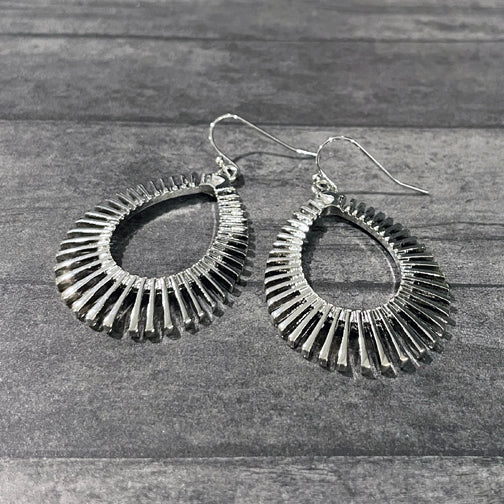 Silver Geometric Earrings | Teardrop Earrings | Unique Silver Earrings | FENNO FASHION