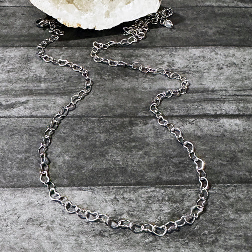 Silver Heart Necklace | Interlocking Hearts Necklace | Dainty Heart Necklace | FENNO FASHION