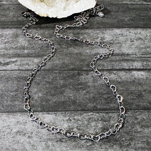Silver Heart Necklace | Interlocking Hearts Necklace | Dainty Heart Necklace | FENNO FASHION