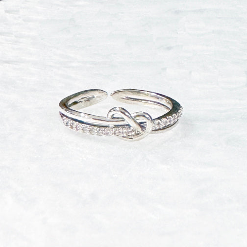 Rose Gold Love Knot Ring | Adjustable Rose Gold  Ring | FENNO FASHION