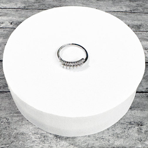 Silver Pearl Ring | Adjustable Ring | Adjustable Pearl Ring | Minimalist Ring | Dainty Crystal Ring | FENNO FASHION