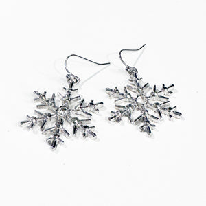 Silver Snowflake Earrings | Christmas Earrings | FENNO FASHION