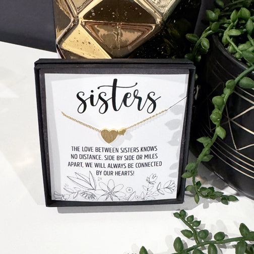 Sisters Necklace | Dainty Heart Necklace | Sisters Bond Necklace | Gifts for Sisters | FENNO FASHION 