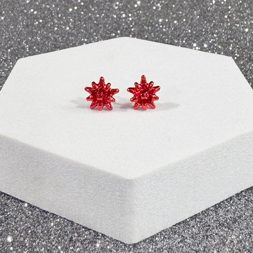 Small Silver Present Bow Earrings | Bow Studs | Silver Bow Stud Earrings | FENNO FASHION