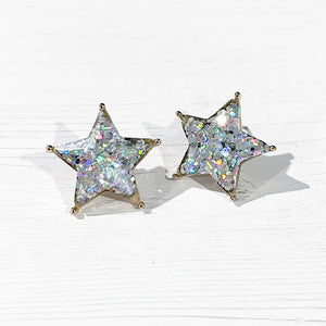 Glitter Star Stud Earrings | Christmas Stud Earrings | Christmas Star Earrings | Megan Fenno | FENNO FASHION