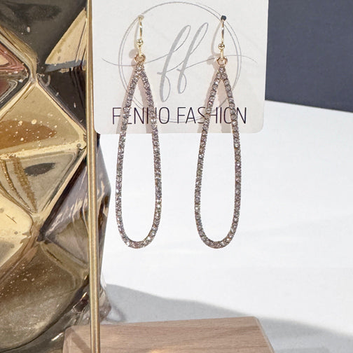 Sparkling Teardrop Earrings | Bridal Earrings | Special Occasion Earrings | Crystal Statement Earrings | FENNO FASHION