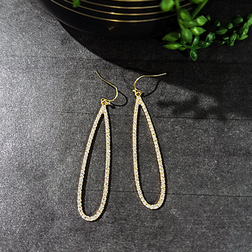 Sparkling Teardrop Earrings | Bridal Earrings | Special Occasion Earrings | Crystal Statement Earrings | FENNO FASHION