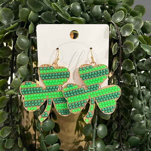 Shamrock Earrings | Green Shamrock Earrings | St. Particks Day Jewelry | FENNO FASHION