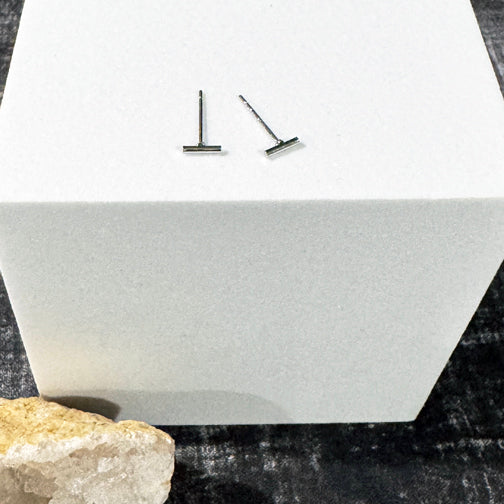 Tiny Bar Stud Earrings | Bar Studs | Dainty Stud Earrings | FENNO FASHION