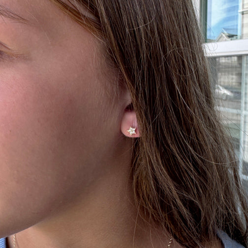 Tiny Star Stud Earrings | Crystal Star Studs | Star Stud Earrings | Minimalist Jewelry | FENNO FASHION